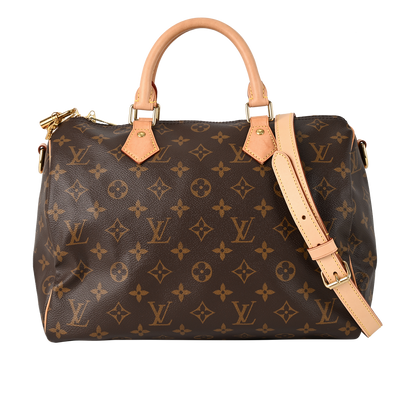 Speedy Bandouliere 30, £1,200, Handbags, Brown, Canvas, Front view